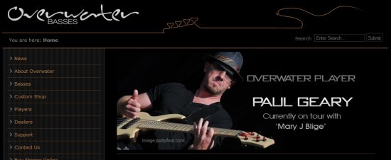 Paul Geary at the Overwater Basses site